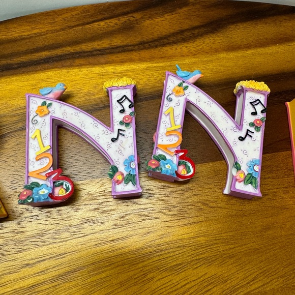 Mary Engelbreit Ink Vintage Alphabet Letter A Resin Artist Paint Apple 1999 - Picture 3 of 7